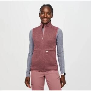 FIGS Maeve Pink On-Shift Sweater Knit Vest Nurse Uniform Medical Women's size XS